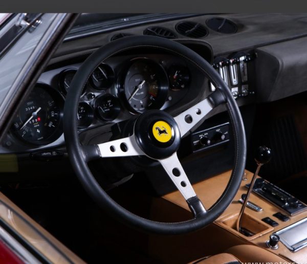 GENUINE OEM 740555 FERRARI 330 AND 365 GTC4 DAYTONA STEERING WHEEL LEATHER MOMO
