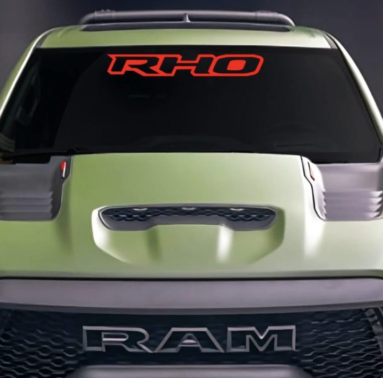 Custom Dodge RAM RHO center windshield Decals New 1PC Universal Fits ...