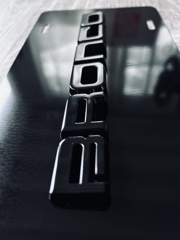 OEM 3D Ford Bronco Glass Black On Black License Plate New Aluminum Universal All Models