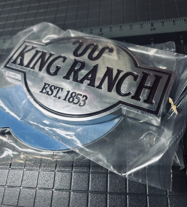Genuine OEM Ford King Ranch Emblem Badge EST 1853 Chrome/Brown New 1PC FL3Z-9942528-G USA F150 F250 F350