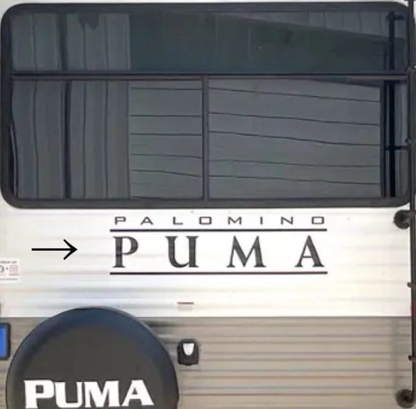 2021 Forest River Puma Palomino 27RLSS Camper RV REAR Decal 1PC OEM New 36”