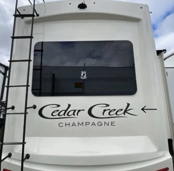 2019 Forest River Cedar Creek 38EL Champagne Edition RV Rear Decal 1PC OEM New