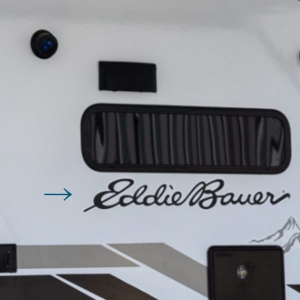 OEM EDDIE BAUER SIGNATURE RV Camper Side Decals New 2PC Set Vinyl Oracle Universal Flat 50”