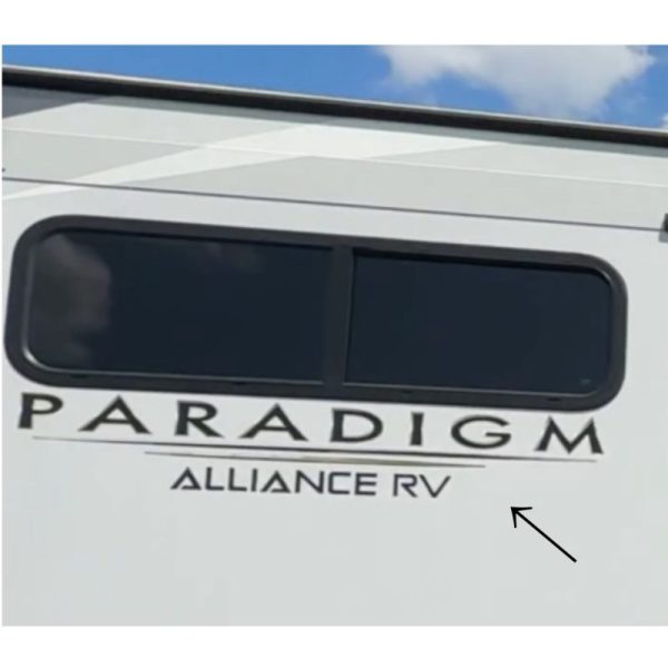 OEM 2022 ALLIANCE PARADIGM 295MK RV Camper Trailer Side Decals Flat Vinyl New 2PC Set Oracle 40”