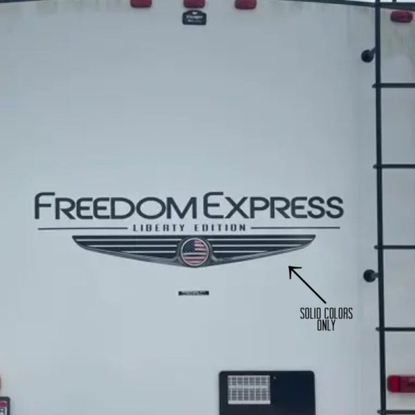 OEM 2024-25 COACHMEN RV FREEDOM EXPRESS LIBERTY EDITION 324RLDSLE RV CAMPER TRAILER DECAL 1PC NEW ORACLE VINYL REAR DECAL WITH/WING