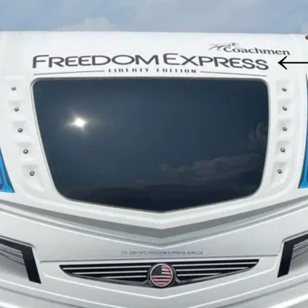 OEM 2024 COACHMEN RV FREEDOM EXPRESS LIBERTY EDITION 324RLDSLE RV CAMPER TRAILER DECAL 1PC NEW ORACLE VINYL FRONT DECAL