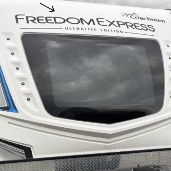 OEM 2023 Coachmen Rv Freedom Express Ultra Lite 259FKDS RV CAMPER TRAILER DECAL 1PC NEW ORACLE VINYL FRONT DECAL