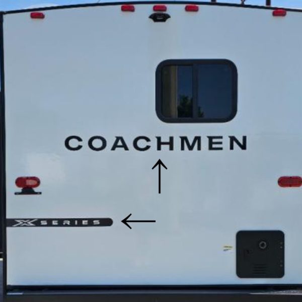 2026 Coachmen RV Apex X Series 24RBX Camper RV Trailer Rear Decals (Set Of 2) OEM New Oracle Vinyl