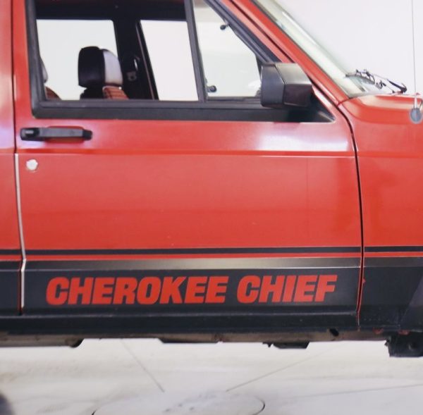 OEM Vintage Jeep Cherokee Chief Mopar Lower Door Trim Lettering Decals New 2PC Set Universal