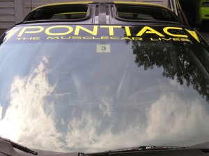 OEM Pontiac Windshield Banner “The Muscle Car Lives”  New 1PC Deadstock Vinyl Oracle