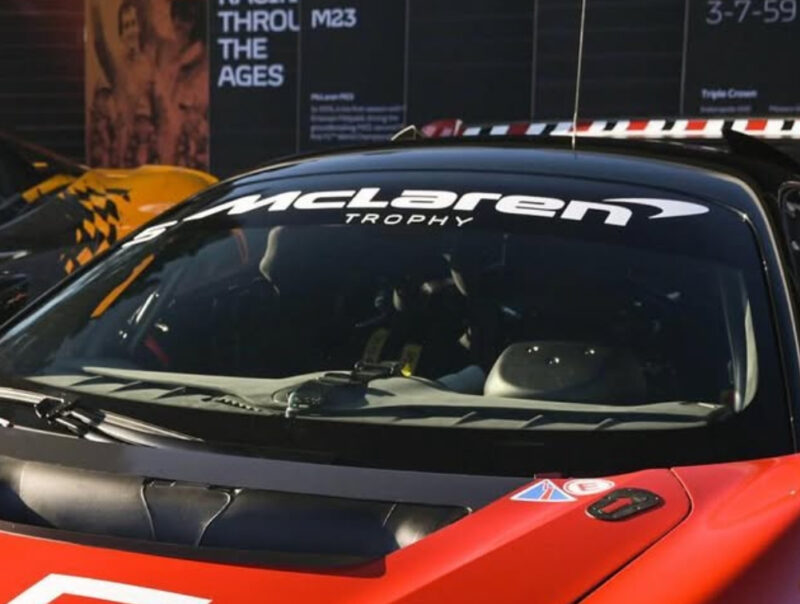 OEM McLaren Trophy Center Windshield Decal Banner New 1PC Universal Precision Vinyl