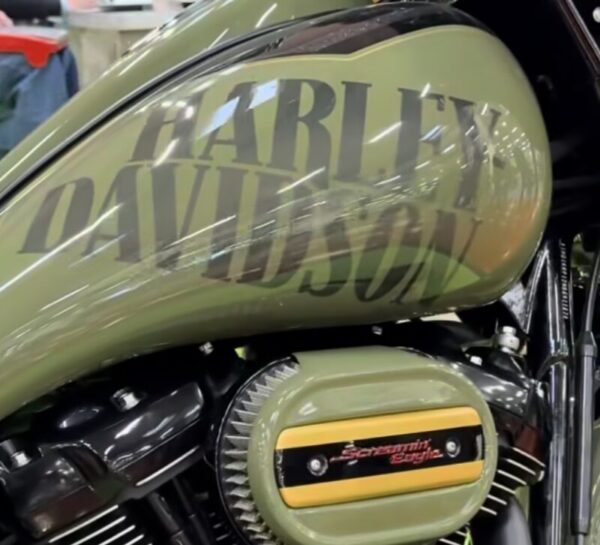 Harley Davidson Custom Outline Style #7 Motorcycle Gas Tank Decals Stickers 2PC Set New OEM RARE