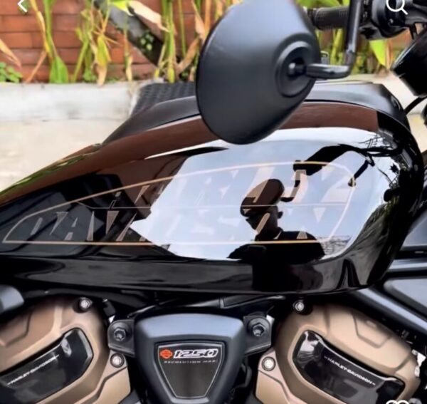 Harley Davidson Custom Outline Style #8 Motorcycle Gas Tank Decals Stickers 2PC Set New OEM RARE