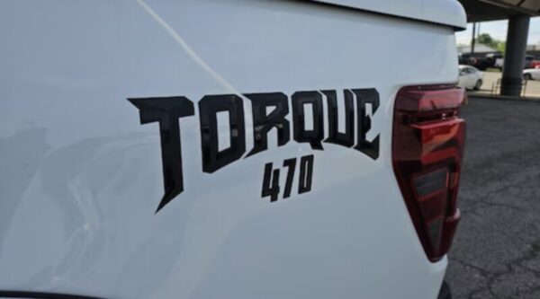OEM FORD F-150 “TORQUE 470” BEDSIDE DECALS NEW 2PC SET UNIVERSAL ORACLE VINYL