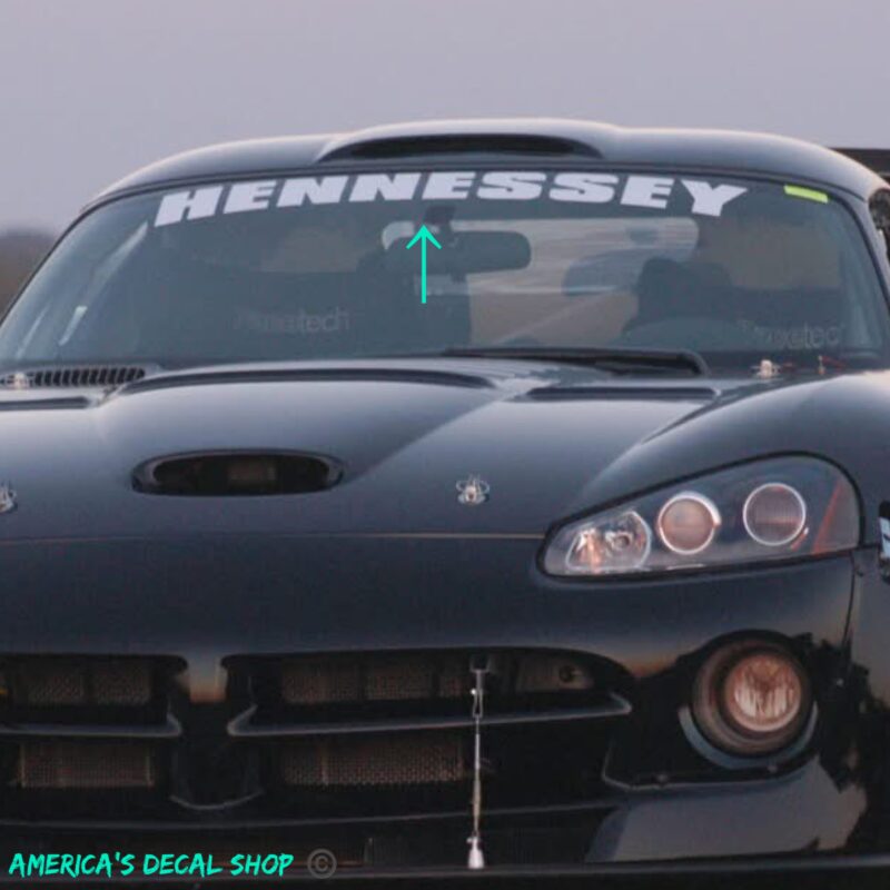 OEM Hennessey Vinyl Windshield Banner Decal New 1PC Fits Chevrolet Camaro Chevy Corvette
