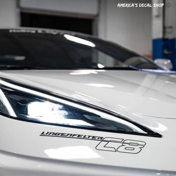 OEM Lingenfelter Vinyl Headlight Brow Decal 1PC New Fits Chevrolet Corvette C8 Oracle