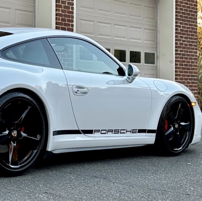 OEM 2015 Porsche 911 Carrera 4S Lower Door Trim Vinyl Decals New 2PC Set Driver & Passenger Sides Oracle - Image 3