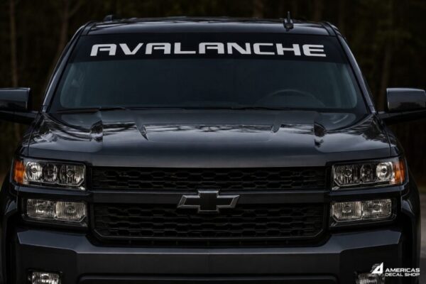 OEM Chevy Avalanche Bold Style Windshield Banner Decal New 1PC Fits All models 54” (Letters Only)
