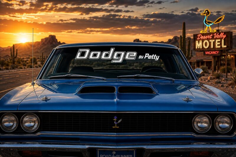 OEM Dodge By Petty Center Windshield Banner Decal New 1PC Fits All models (Letters Only)