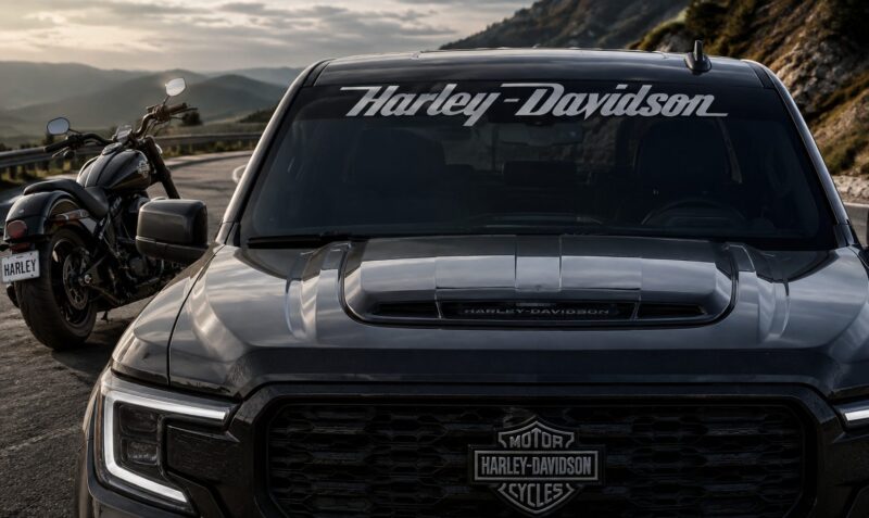 OEM Ford Harley Davidson Truck Windshield Banner Decal New 1PC Fits SUV & Pickup Trucks USA - Image 2