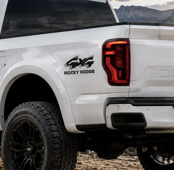 2019-2027 OEM Custom Rocky Ridge 4X4 Bedside Decal Fits Trucks 2PC Set NEW Limited Stock!