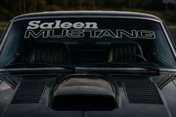 OEM Ford “Saleen Mustang” Vinyl Windshield Decal New 1PC Oracle Fits All Models Saleen Cobra Coyote Dark Horse 5.0