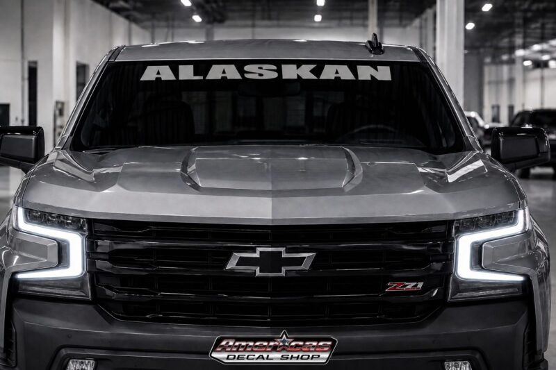 Chevrolet Alaskan Custom Center Windshield Decal Banner Fits All Models NEW 1PC USA