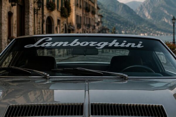 OEM Lamborghini Vintage Classic Script Style Windshield Banner Decal New 1PC Fits All models  (Letters Only) Universal