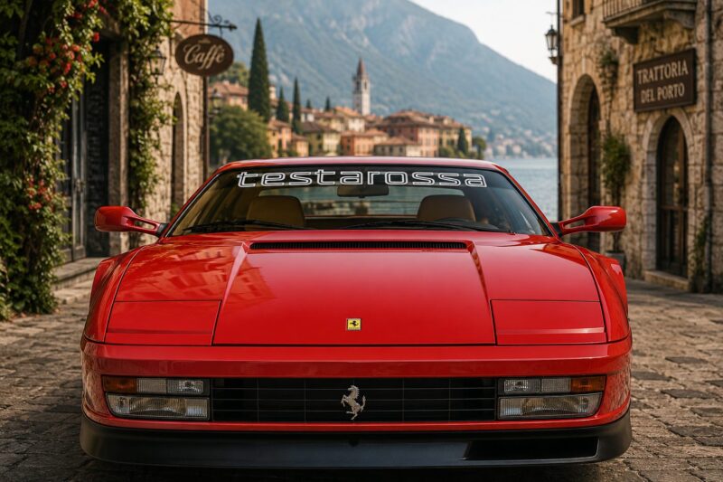 OEM Ferrari Testarossa Center Windshield Decal New 1PC Universal (No Background) Oracle - Image 2