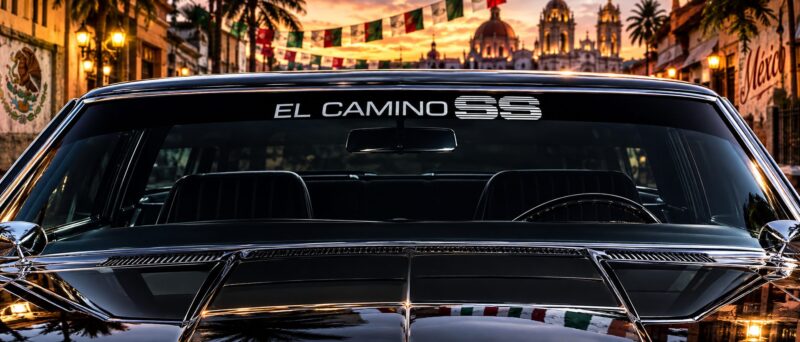 OEM Chevrolet El Camino Center Windshield Banner Decal New 1PC Fits All models (Letters Only)